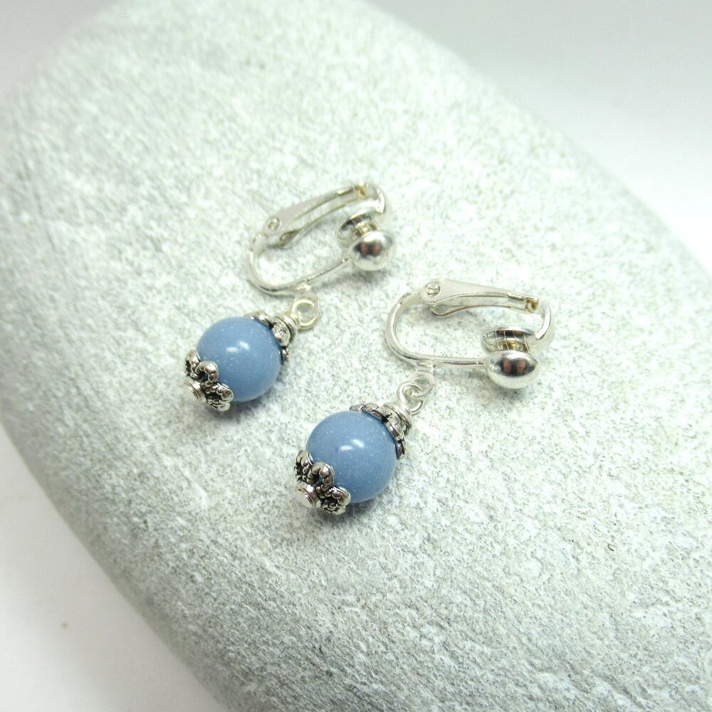 Glow in the dark clip earrings